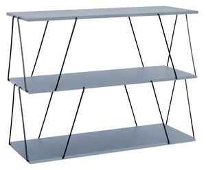 Masuta laterala Tars raft gri-negru 120x30x90 cm