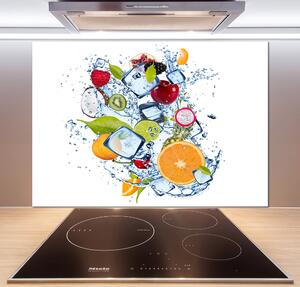 Sticlă printata bucătărie Fructe și gheață