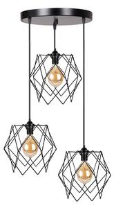Lustra cu trei lumini PWL-1037, E27 negru, 30x85 cm