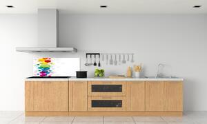 Panou perete bucătărie cuburi de culoare