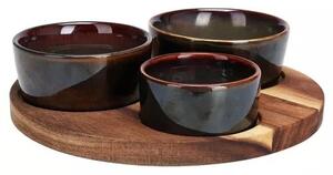 Set de servire EH Torrente, 4 buc, verde, dia.19,8 cm