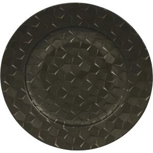 Farfurie mată Pentagon negru, 33 cm