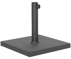 Outsunny Bază Pătrată pentru Umbrelă de Soare, Potrivită pentru Stâlpi de 38 mm sau 48 mm, 44x44x30 cm, Negru | Aosom Romania