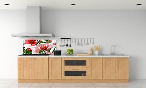 Panou sticlă decorativa bucătărie hibiscus