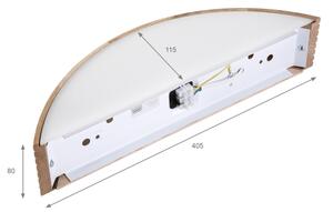 Brilagi - Aplică de perete LED CARVALHO MODERN 3xE27/60W/230V stejar