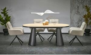 Masa extensibila GIACOMO, stejar/negru, 180/240x100x76 cm