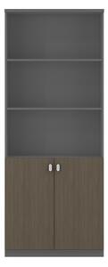 Biblioteca profesionala Denith gri inchis 80x40x200 cm