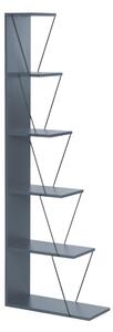 Biblioteca Tars gri-negru 60x24x146.5 cm