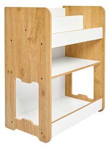 Raft Seagull alb natural MDF 57x34x70 cm