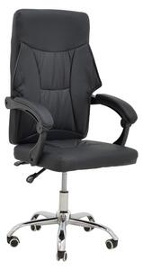 Scaun de birou Glorin piele ecologica PU negru 60x68x128 cm