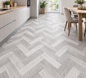 Covorul PVC linoleum Tree 95-4, 1 m, 2 m, 2.5 m, 3 m Gri, Suport Pasla 1 x 2 m