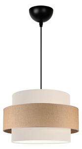 Lustra Fozy tesatura in culoare crem-juta 30x22x80 cm