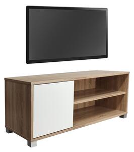 Comoda TV Ellon melamina sonoma alb 120x40x41 cm