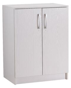Comoda pentru pantofi Shordo melamina alb-stejar 60x40.5x80 cm