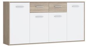 Comoda Drepen melaminat alb si sonoma 162.3x34.2x81.7 cm