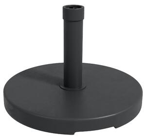 Outsunny Bază pentru Umbrelă de Grădină din HDPE și Ciment cu Manivelă Integrată, Ø46,5x31 cm, Negru | Aosom Romania