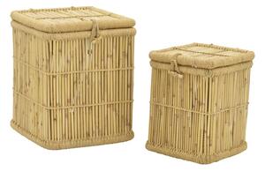 Set de 2 cosuri de rufe Dremia bambus natural 46x46x55 cm