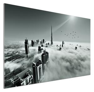 Panou sticla securizata bucatarie Ceață peste cosmopolitul Dubai