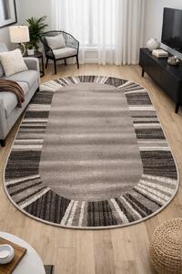 Covor Living, Model Mira 24070 120, Forma Oval, Maro 60x110