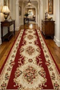 Traversa Hol, Model Lotos 574 210, Festonata la capete, Latime 120 cm, Rosu 120 x 400
