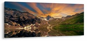 Tablou - Oglindirea în lacul montan (120x50 cm)