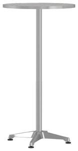 Masă bar exterior înălțime reglabilă Ø59,5x70/109,5 cm aluminiu