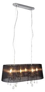 Candelabru crom cu negru 80 cm 6 lumini - Ann-Kathrin