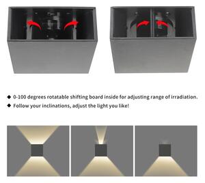 Brilagi - Aplica LED de exterior DOUBLERAY LED/4W/230V antracit IP65
