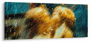 Tablou - Îngerii sărutăndu-se (120x50 cm)