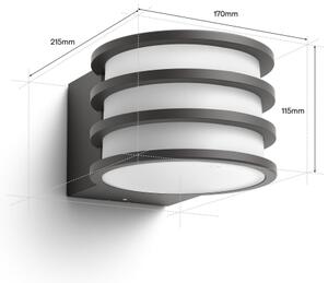 Philips - Lampă LED de perete pentru exterior Hue LUCCA, RGB, reglabilă, 1xE27/8,1W/230V, IP44