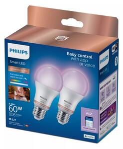 Set 2 buc. Becuri LED dimabile Philips SMART A60 E27/8,5W/230V 2200-6500K