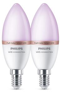 Set 2x Bec LED RGB reglabil Philips SMART C37 E14/4,9W/230V 2200-6500K