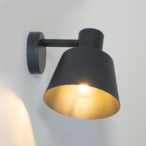 Aplică de perete Dunka, antracit 1 bec, oțel, înălțime 17 cm