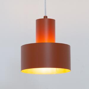 Lampă suspendată Rif S, roșu cărămiziu, 1 bec, Ø 15 cm, oțel