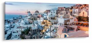 Tablou - Amurg în Santorini (120x50 cm)