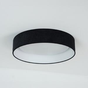 Plafonieră LED Plafond, negru, țesătură, Ø 45 cm, 3 trepte