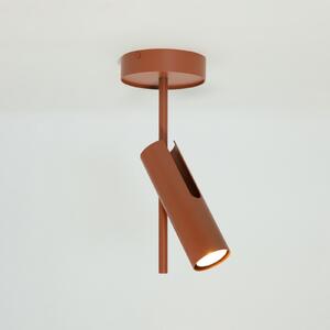 Spot de tavan Leda 1, roșu cărămiziu, 1 bec, înălțime 34 cm