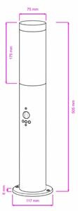 BRILAGI - Lampă de exterior cu senzor ELIA 1xE27/20W/230V IP44 50 cm antracit
