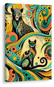 Tablou pisici ornamentale