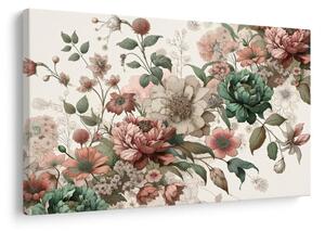 Tablou flori delicate în tonuri pastelate