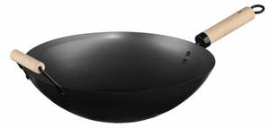 Tigaie Deep WOK cu mâner din lemn, diametru 35 cm