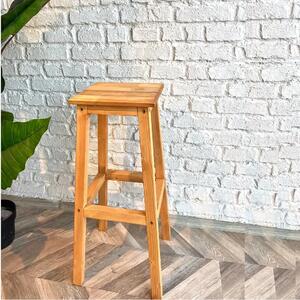 Scaun bar Vinita din lemn, culaore nuc, 67 cm,60210