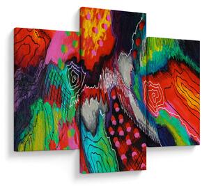 Tablou abstract - culori (90x60 cm)