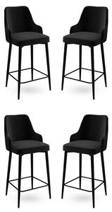 Set de scaune de bar Enox Black, 4 buc., 4 buc