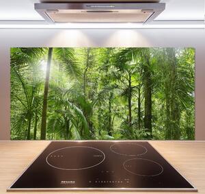 Panou sticlă decorativa bucătărie padure tropicala