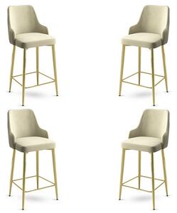 Set de scaune de bar Enox Cream and Gold, 4 buc., 4 buc