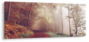 Tablou - Plimbarea de toamnă prin pădure (120x50 cm)