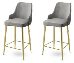 Set de scaune de bar Enox Grey and Gold, 2 buc., 2 buc