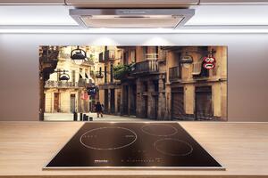 Sticlă printata bucătărie Străzile din Barcelona