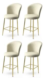Set de scaune de bar Alte Cream and Gold, 4 buc., 4 buc